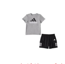 ADIDAS Baby Boys T Shirt and French Terry Cargo Shorts, 2 Piece Set 12M - $23.36