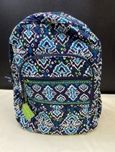 Vera Bradley Ink Blue Women&#39;s Floral Campus Backpack SKU 6098 - $69.72