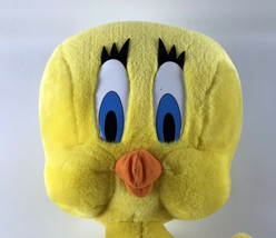 Tweety Bird Plush 18&quot; Looney Toons Six Flags 1997 Yellow Plastic Eyes SI... - £23.32 GBP