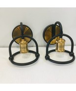 CANMEIJIA Wall Sconces Set of 2, Black Gold Sconces - $40.00