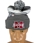 UGP Campus Apparel Mississippi State Grey White Striped Winter Pom Beani... - €14,83 EUR