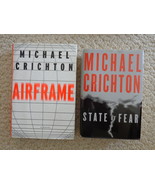 Airframe &amp; State of Fear 2 Hardcover Books by Michael Crichton (#3200) - $33.04 CAD