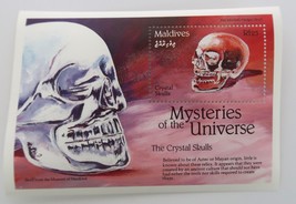 MNH Maldives 1992 Mysteries Of The Universe Stamp Sheet The Crystal Skulls - £3.98 GBP