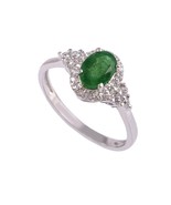 Emerald Ring, Precious stone, Oval cut Emerald ring, Anniversary band, M... - £81.05 GBP