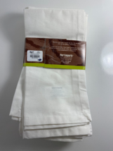 Pier 1 Imports Cotton Buffet Napkins Set of 6 Cream/Ivory Dining Kitchen NEW - £18.29 GBP