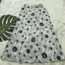 Street Code Womens Vintage Y2k Maxi Skirt Size 7/8 Gray Daisy Floral Slip - $517.67 MXN
