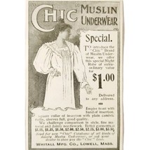 Chic Muslin Underwear Night Robe 1897 Advertisement Victorian Fashion AD... - $368.12 MXN