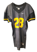 Nike Men&#39;s Large Football Jersey #28 Black Yellow Short Sleeve Stretch L... - $57.40