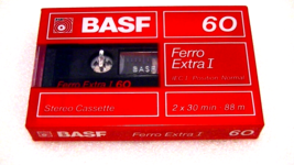 BASF 60, NEW SEALED BLANK AUDIO CASSETTE TAPE from the 1980&#39;s - $14.99