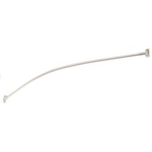 Signature Hardware 466769 72&quot; Curved Brass Shower Rod - Brushed Nickel - $80.90