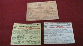 1945 &amp; 1954 Ohio &amp; Wisconsin Fishing and Hunting License/Permit - $19.79