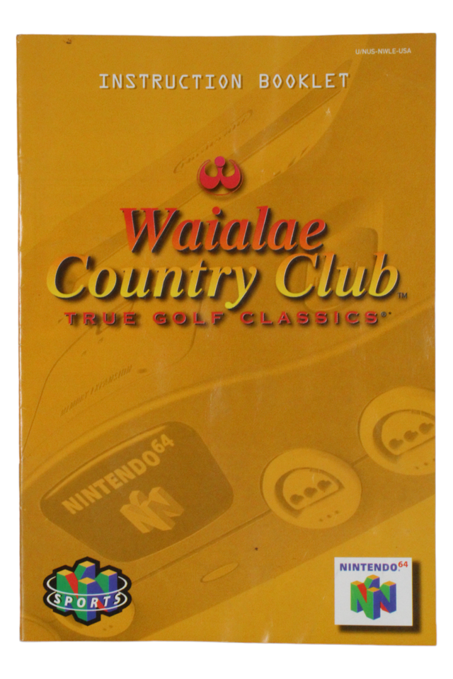 Waialae Country Club True Golf Nintendo 64 N64 Instruction Manual Bookle... - $2.73