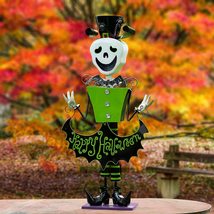 Zaer Ltd. 4.4ft Tall Metal Halloween Figurine Statue Decoration with Bobbly Head - $239.95