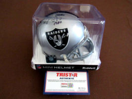 JIM OTTO # 00 HOF 1980 OAKLAND RAIDERS SIGNED AUTO RIDDELL MINI HELMET T... - $168.29