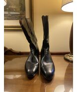 Lucchese Men's Black Leather Western Cowboy Boots 9.5 D Handmade USA - $247.50