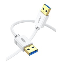 Usb To Usb Cable 6 Ft White, Vczhs Usb To Usb Usb A To Usb A Usb Cord Fo... - $12.99