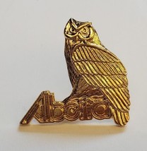 Alberta Canada Goldtone Owl Travel Souvenir Lapel Hat Pin Tie Tack Pinch... - $19.60