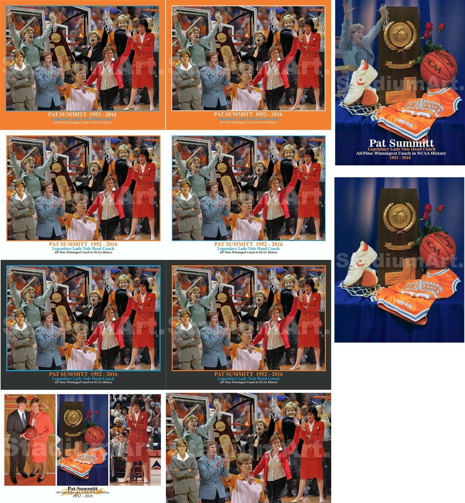 Pat Summitt UT Lady Vols Tennessee Volunteers Womens Basketball Art Photo CHOICE - $24.99 - $189.00