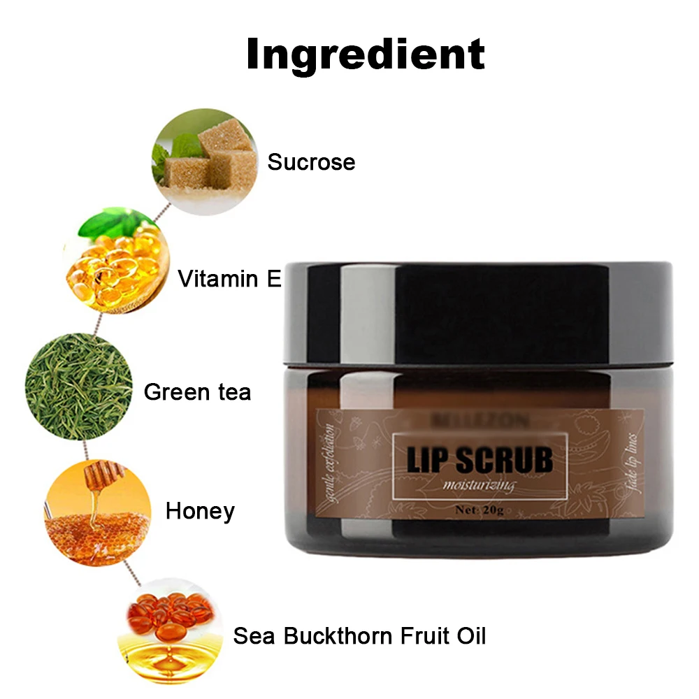 Lip Scrub Cream Exfoliates Dead Skin,Promote Moisturizing Lipstick Makeup Lipglo - £26.24 GBP