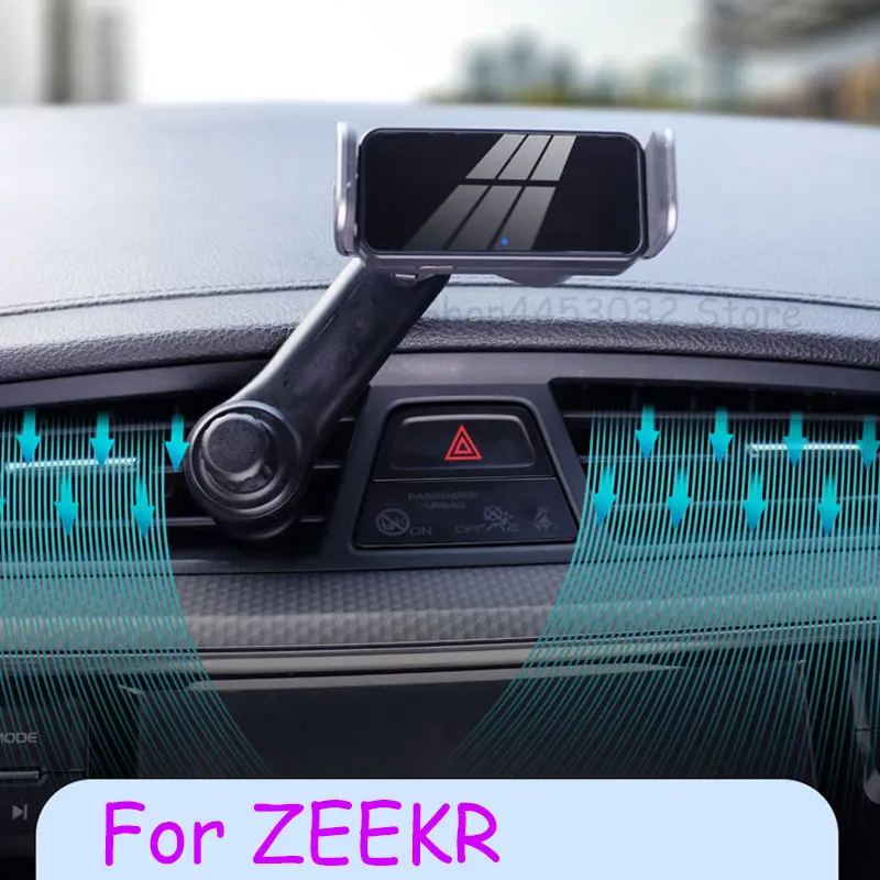 Electric Car Phone Holder For ZEEKR 001 009 X Auto Clamping Air Vent Mount Stand - £16.99 GBP