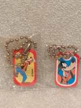 2 TINY 1" Metal Disney Dog Tags GOOFY w/ 1 3/4" Tiny Chain *NEW* DTB - $7.99