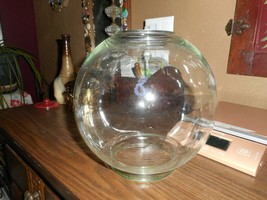 CLEAR GLASS BUBBLE GLOBE FOR HANGING LIGHT FIXTURE/TABLE LAMP TOP &amp; BOTT... - £27.55 GBP