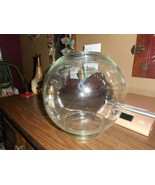 CLEAR GLASS BUBBLE GLOBE FOR HANGING LIGHT FIXTURE/TABLE LAMP TOP &amp; BOTT... - £27.47 GBP