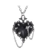 Alchemy Gothic Witches Blackened Heart Stuck w/ Pins &amp; Nails Pendant Cha... - $79.25 CAD