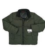NEW Tommy Hilfiger Down Puffer Jacket! Green With Signature Tommy Flag o... - $149.08 CAD