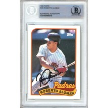 Roberto Alomar Auto San Diego Padres Signed 1989 Topps Baseball Autograp... - $99.99