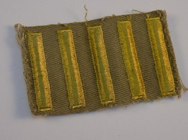 World War II Overseas Service Bars Gold on Khaki 2 1/2 Years - $4.84