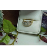 14K 1.00ct Round VS Diamond 2 Row Band Ring Retail $3,395. Size 7 Multi ... - €710,82 EUR