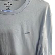 Hollister Men’s XL Long Sleeve T-Shirt Light Blue Logo Crewneck Casual K... - $360.05 MXN