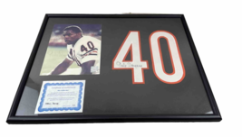 Gale Sayers Autographed Jersey #40 Patch And Signed Picture Framed And Certified - £435.55 GBP