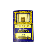 Clinton Deluxe Sewing Needles EMBROIDERY 3/9  SET OF 12 MADE IN ENGLAND - $155.03 MXN