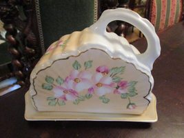 Covered Compatible with Butter Dish UNMARKED Ceramic Gorgeous Pink Flowe... - $104.85