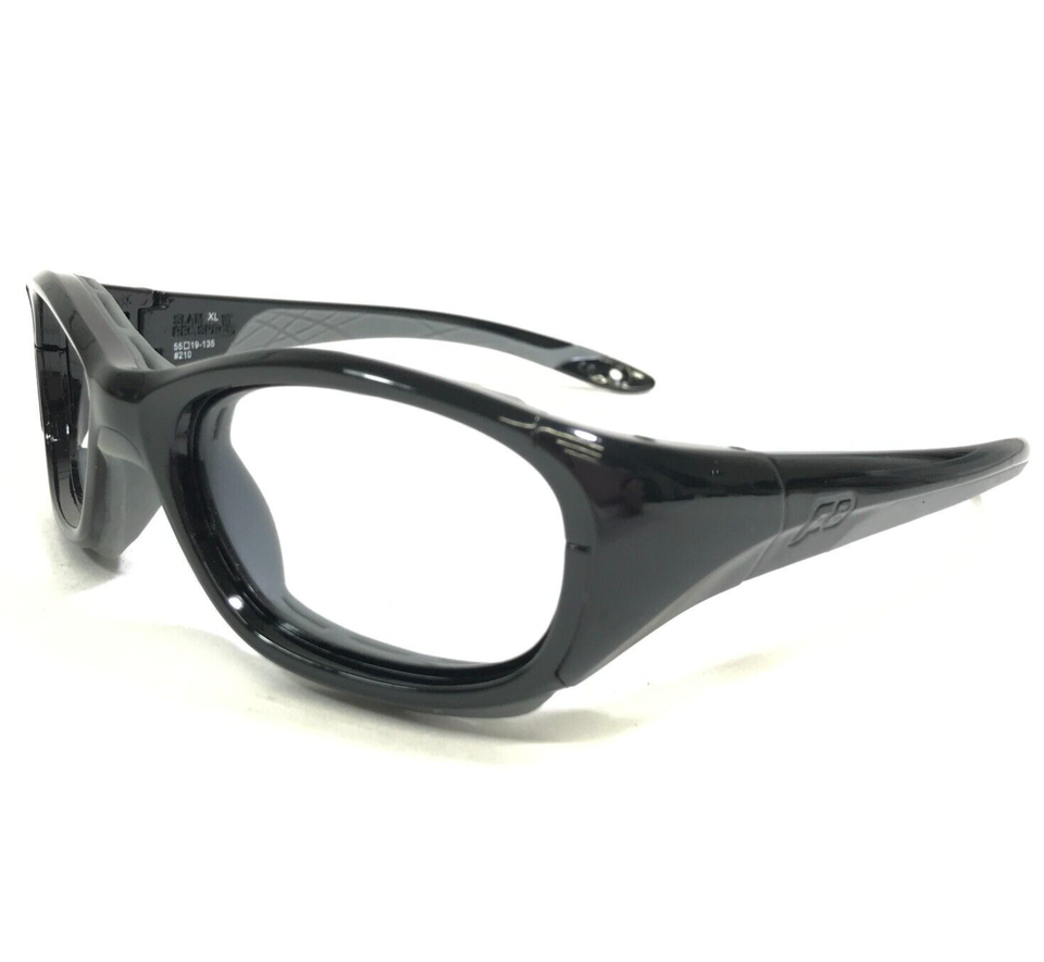 Rec Specs Athletic Goggles Frames SLAM XL 210 Shiny Black Gray Wrap 55-1... - $69.29