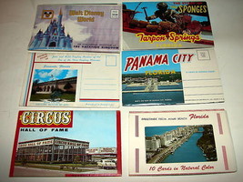 6 1960-70s Florida Souvenir Postcard Folder Photo Sets - £14.21 GBP