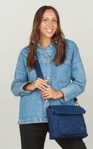 IHKWIP Contemporary Crossbody Shoulder Bag w/ Built-In RFID Wallet Midni... - $88.11 CAD