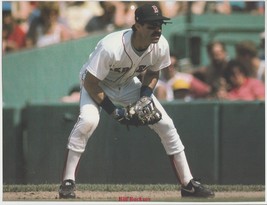 Boston Red Sox Bill Buckner Ready to Field His Position Fenway Park 1987 Pinup - £1.55 GBP