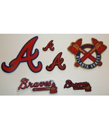 Atlanta Braves~Embroidered Patch~5 Versions~Iron or Sew On~MLB~FREE US Mail - £2.33 GBP - £3.75 GBP