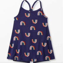 Nwt Hanna Andersson Navy Blue Retro Rainbow UVA/UVB Blocking Dress w/ Shorts 3T - £20.71 GBP