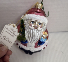Vintage Romanian Mouth Blown Hand Painted Christmas Cottage  Glass Ornam... - €23,58 EUR