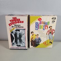 The Three Stooges TV Series Lot DVD Box Set and VHS Set Comedy Larry Curly Moe - £9.24 GBP
