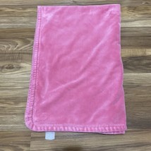 Pottery Barn Kids Chamois Pink Velour Plush Crib Baby Stroller Blanket 28”X40” - $17.09