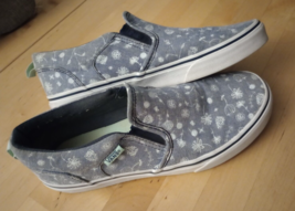 Vans off the wall Floral Flowers Youth Girls Size 6 Slip On Canvas Shoes - $12.00