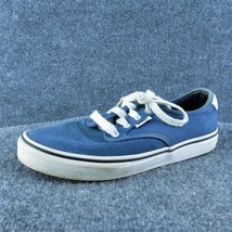 VANS Boys Sneaker Shoes Athletic Blue Fabric Lace Up Size Y 5 Medium - £19.78 GBP