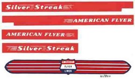 AMERICAN FLYER TRAINS 405 SILVER STREAK DIESEL ADHESIVE STICKER FULL SET... - $19.99