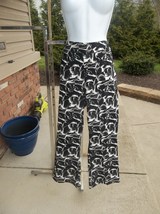 Nwt T Tahari Black&amp;White Floral Pants L - £18.16 GBP