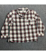 LL Bean Pajama Top Women&#39;s Petite Medium Plaid Flannel Button Up PM Cotton - €15,41 EUR